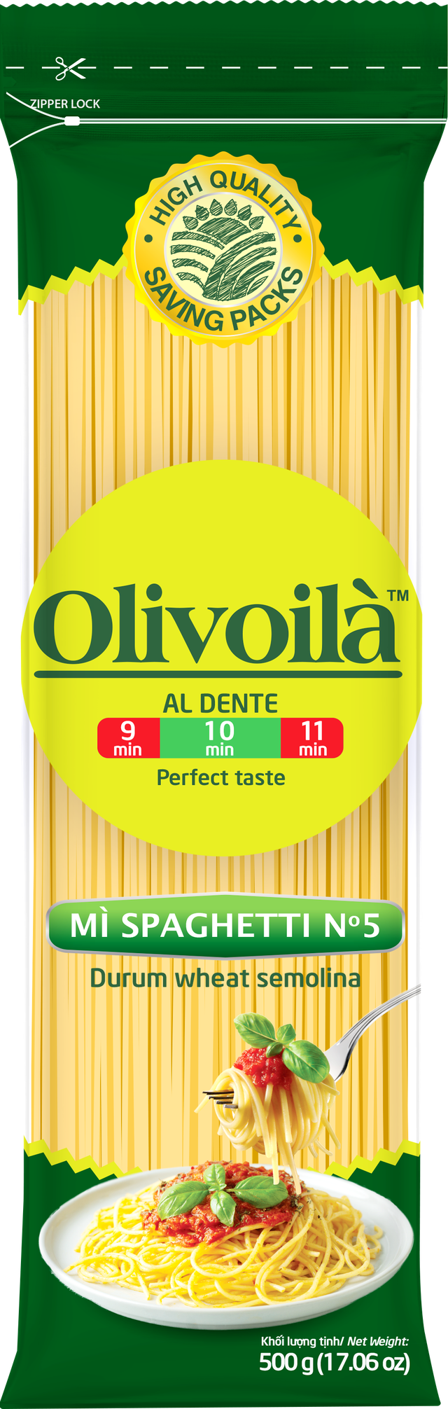 Mì Spaghetti Olivoilà (Túi Zip)