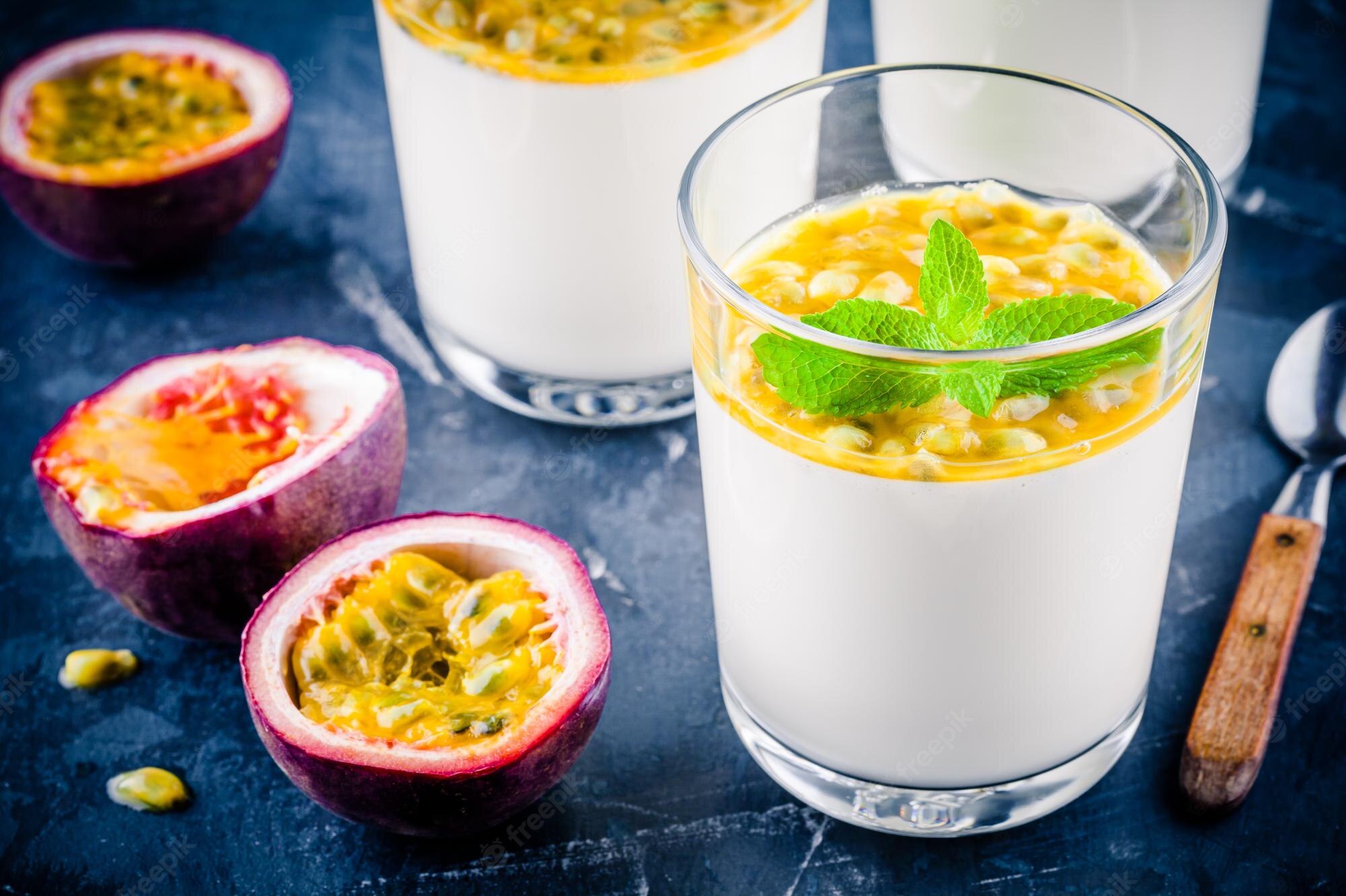 Panna cotta chanh dây